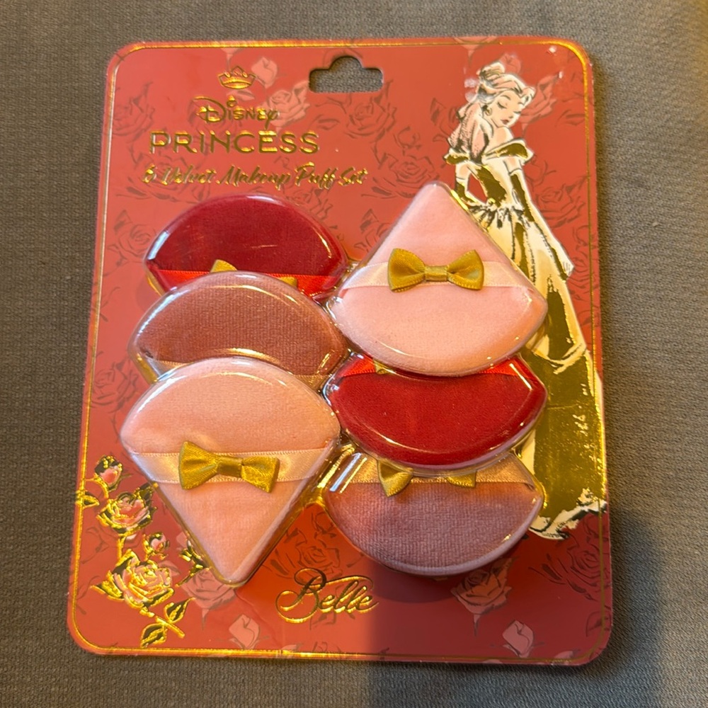 Disney Princess Velvet Makeup Puff Set- Belle- FREE W/2 ITEM BUNDLE